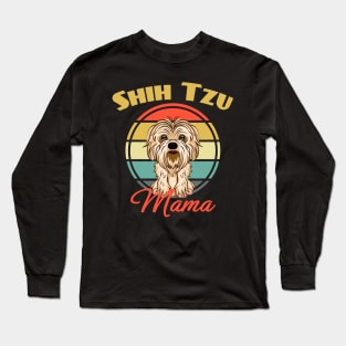 Shih Tzu Mama Shih Tzu Mom Dog Puppy Lover Cute Long Sleeve T-Shirt